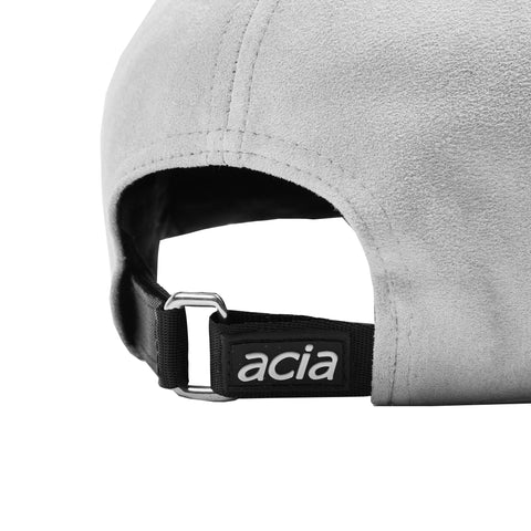 Suede 6 Panel With Strap Badge - Grey