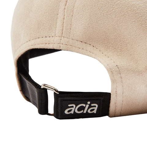 Suede 6 Panel With Strap Badge - Stone
