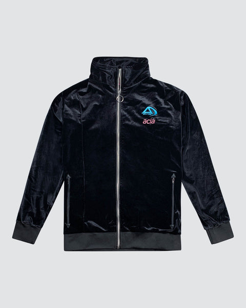 Double Logo Velour Track Jacket