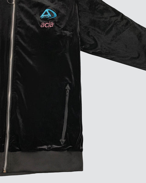 Double Logo Velour Track Jacket
