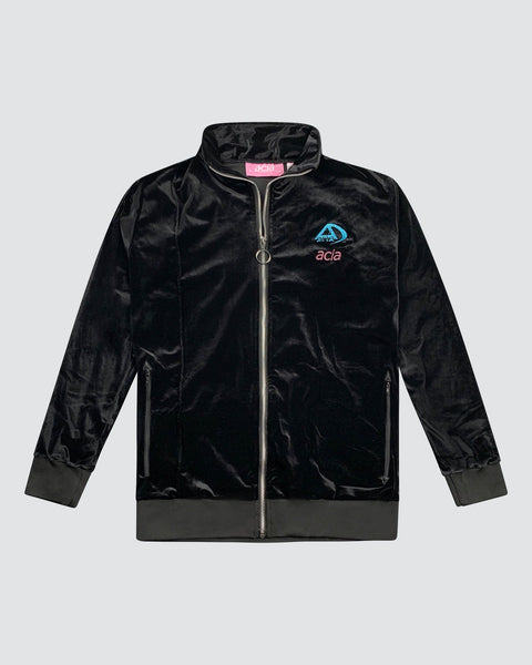 Double Logo Velour Track Jacket