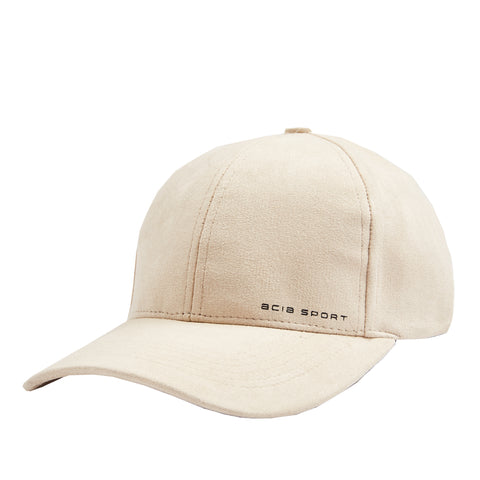 Suede 6 Panel With Strap Badge - Stone